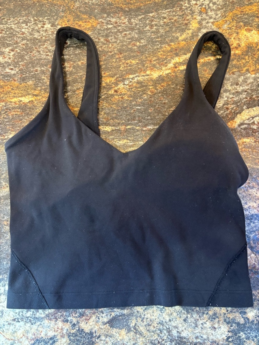 Black lululemon align tank top size 2 cropped , clothes